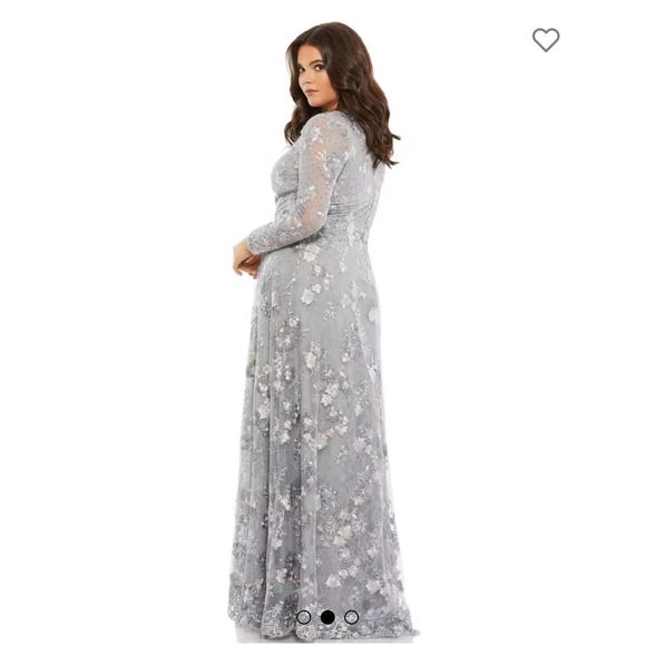 Silver Mac Duggal Size 20 A-line dress - Picture 2 of 2